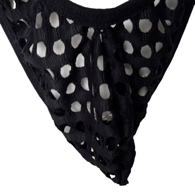 Black hollowed-out T-panties Mesh Magic