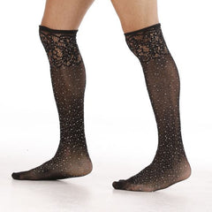 Diamond-Embellished Shinny Stocking