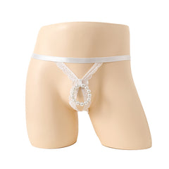 Lace Ribbon Quadrangle Underwear