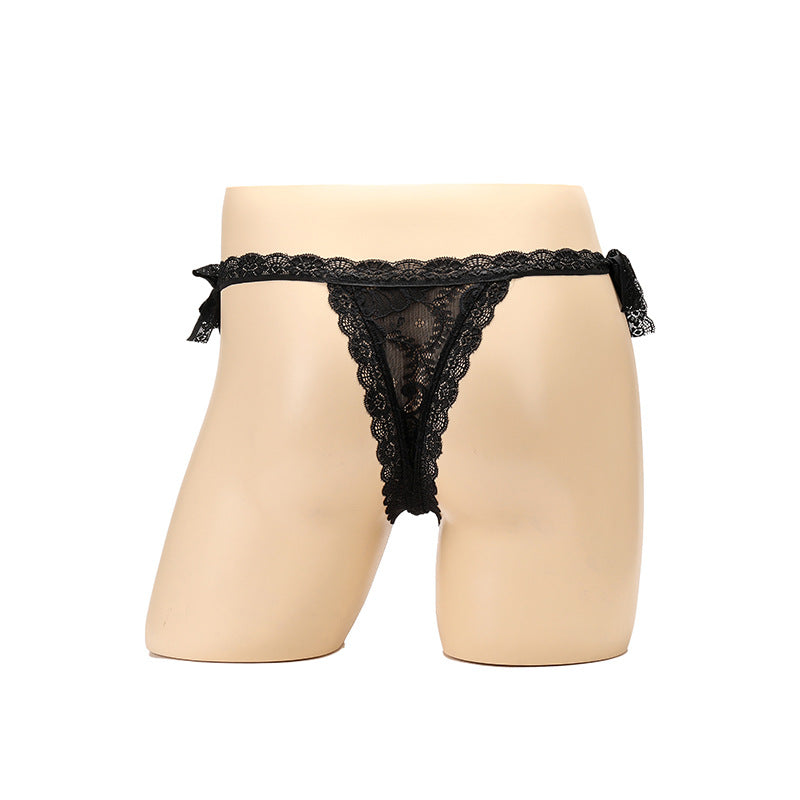Transparent Low Waist Strap Nightclub Briefs