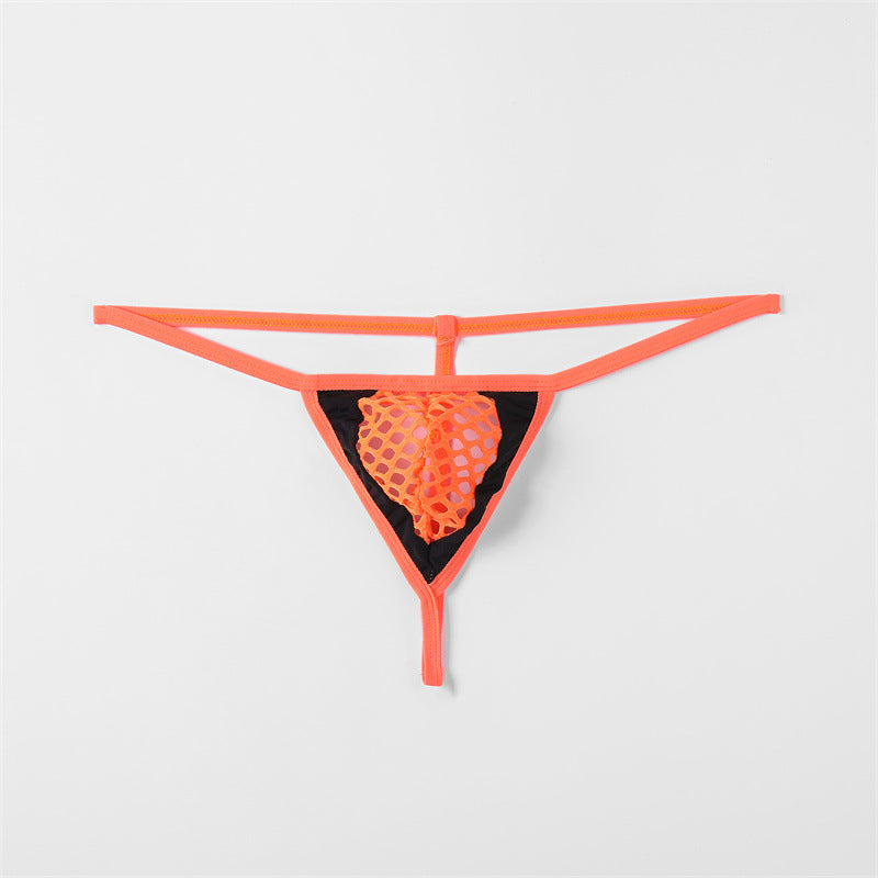 Hollow Mesh Color Breathable Thong
