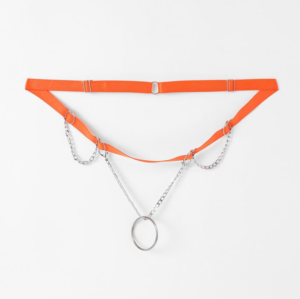 Chain Ring Hollow Free Elastic Thong