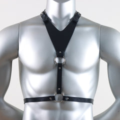 Decorative Leather Binding Chest Strap