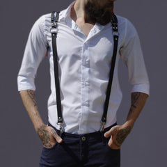 Leather Chest Shoulder Straps
