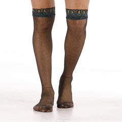 Peacock Feather Edge Fishnet Stocking