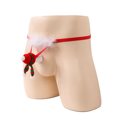 Christmas Feather Thong Underwear