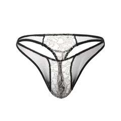 Transparent Triangular Lace Passion Thong