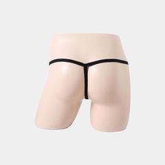 Bead Chain Pearl Hollow Perspective Thong