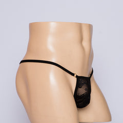Suspender Hollowed-Out Mesh Transparent T-Pants