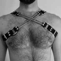 Hollowed-Out Leather Wearing Straps