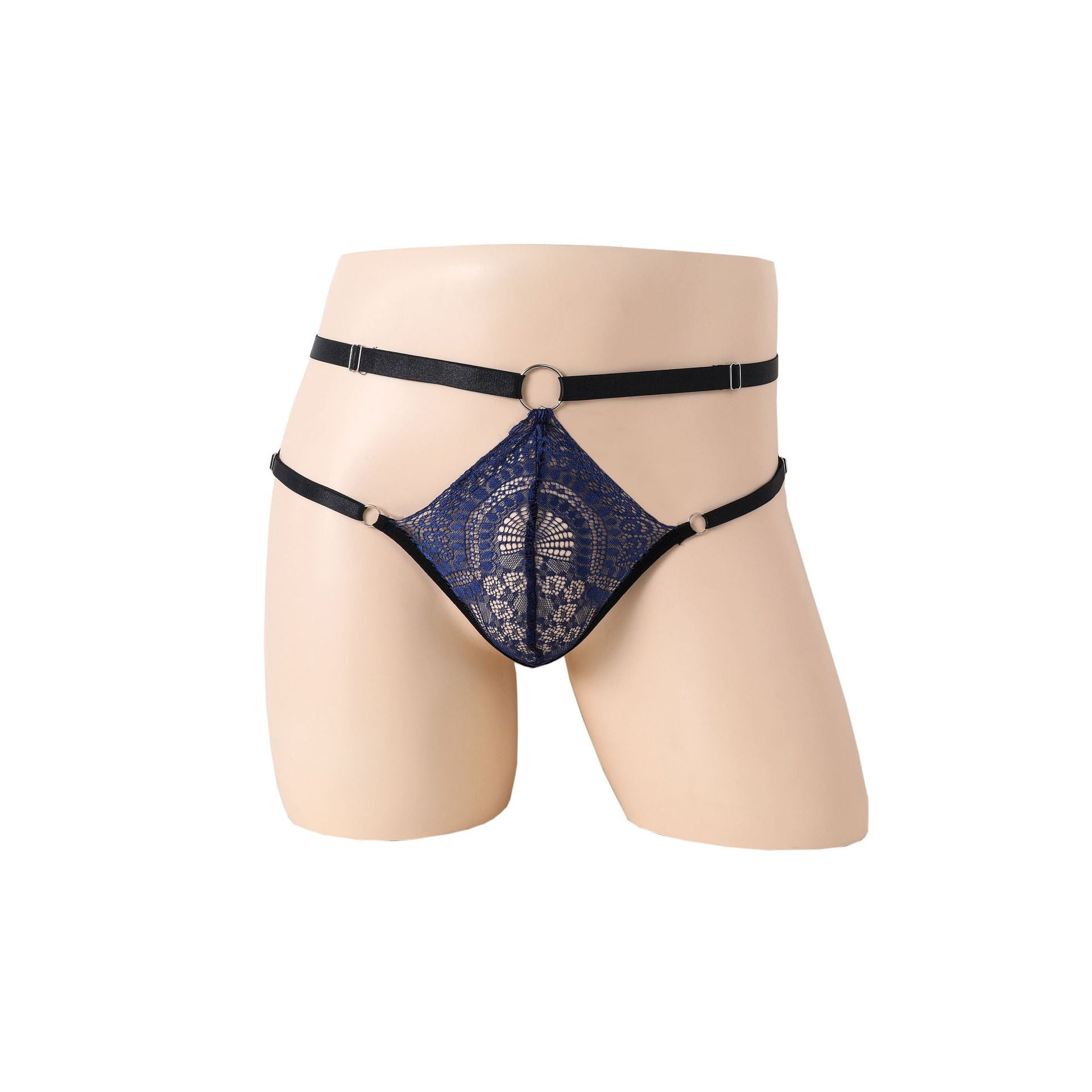 Elastic lace men's briefs with Square Block