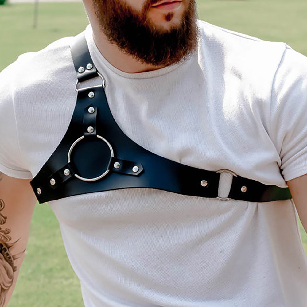 Vintage PU Strap Warrior Bondage Vest