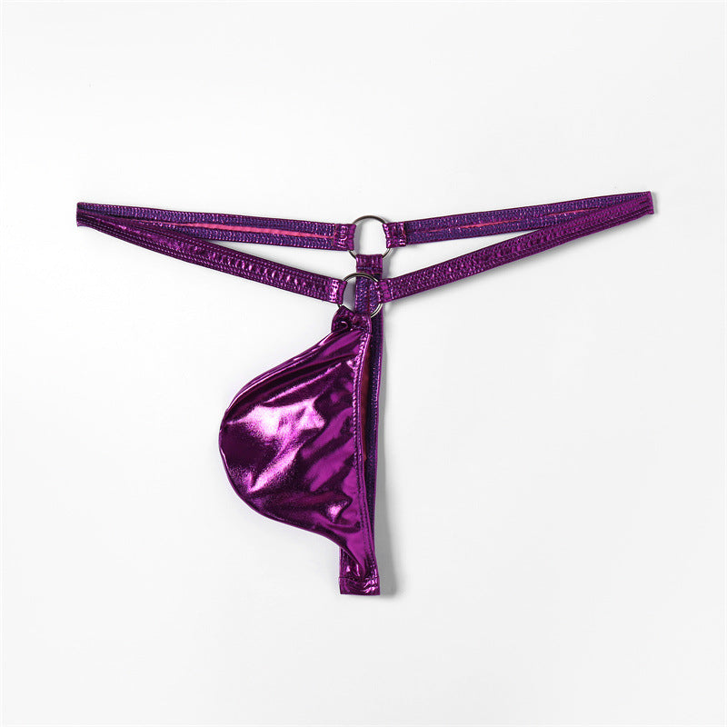 Ring Design Glossy Low Rise Thong