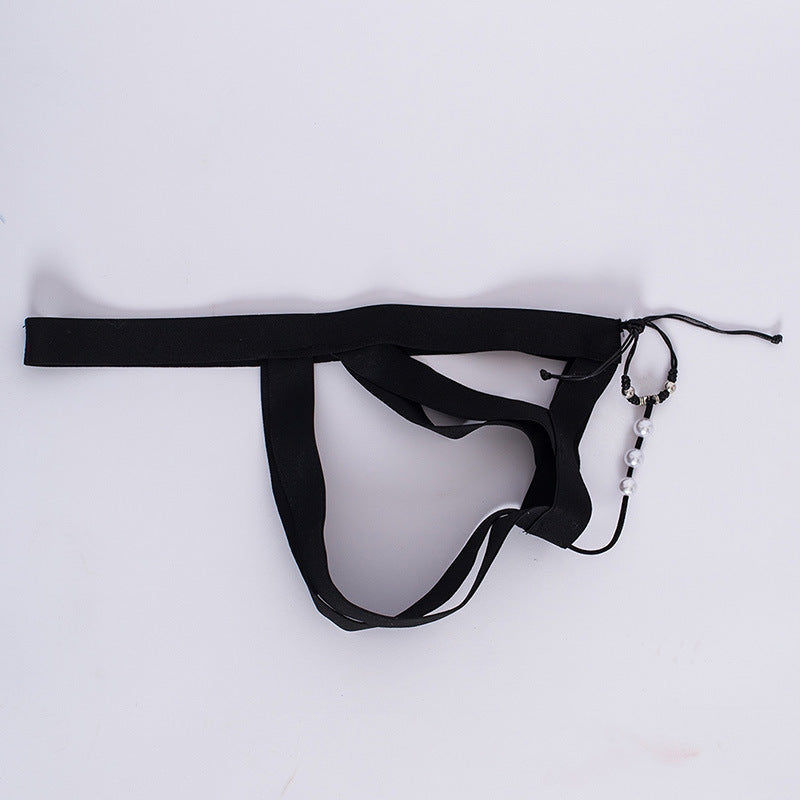 Hollowed-Out Elastic T-Pants