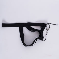 Hollowed-Out Elastic T-Pants